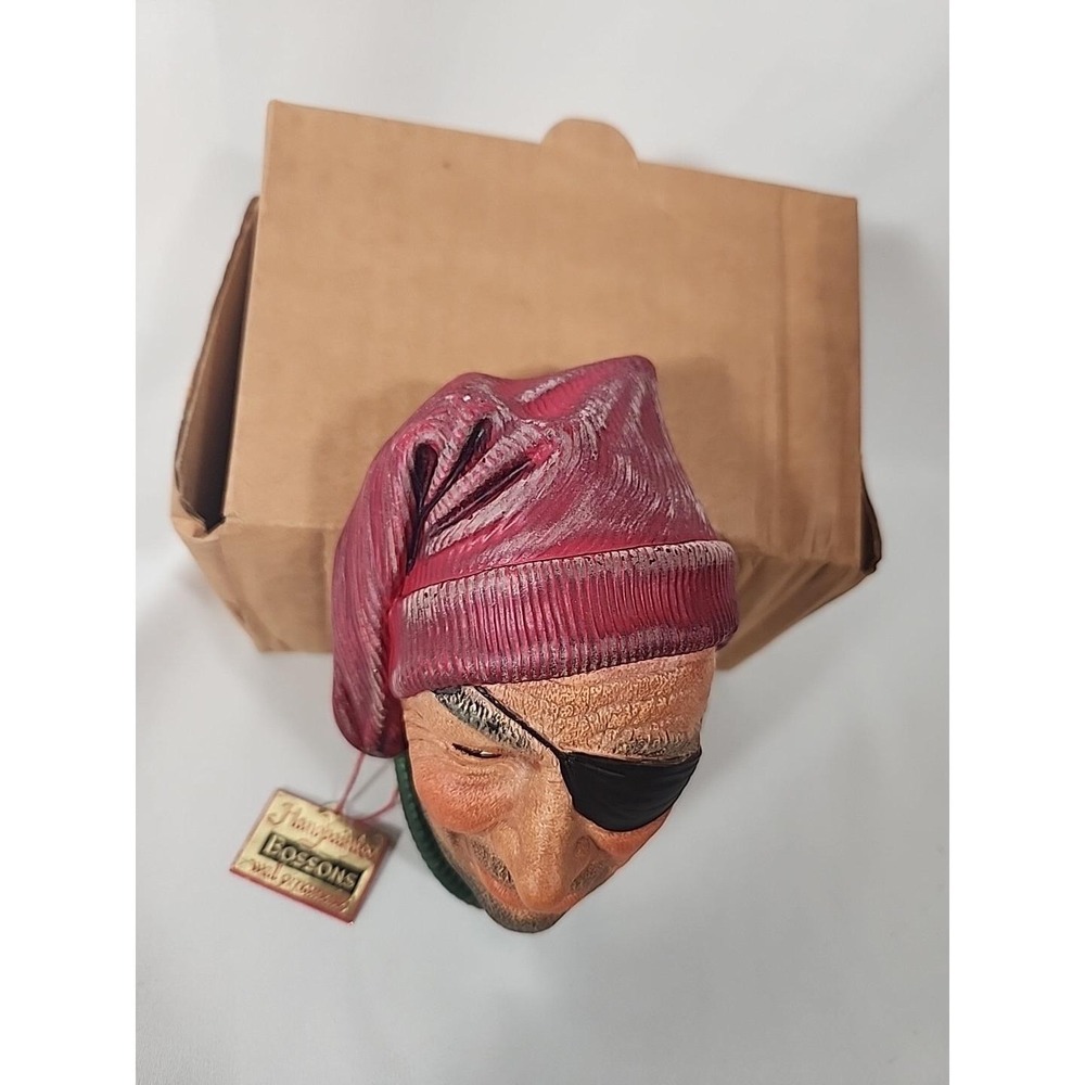Bossons Smuggler Chalkware Head #32 Wall Hanging Nautical Pirate Vintage 60s NIB - Picture 5 of 8
